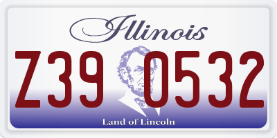 IL license plate Z390532