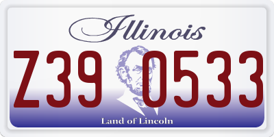 IL license plate Z390533