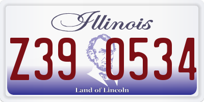 IL license plate Z390534