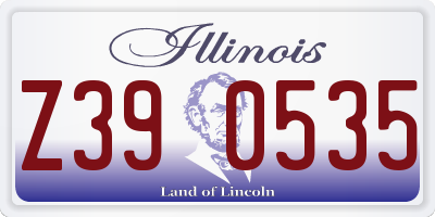 IL license plate Z390535