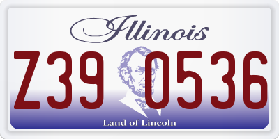 IL license plate Z390536