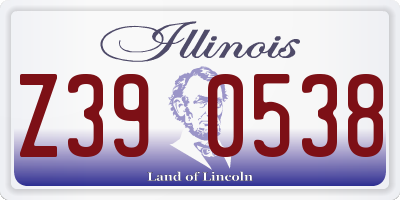 IL license plate Z390538