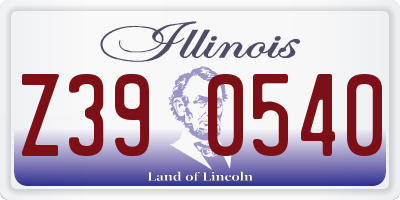 IL license plate Z390540
