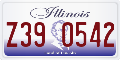 IL license plate Z390542