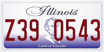 IL license plate Z390543