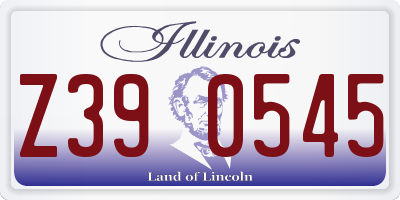 IL license plate Z390545