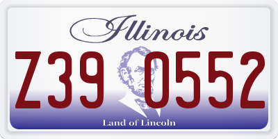 IL license plate Z390552