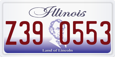 IL license plate Z390553