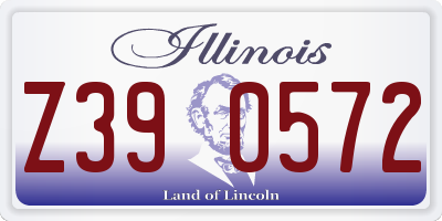 IL license plate Z390572