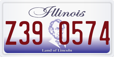 IL license plate Z390574