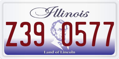 IL license plate Z390577