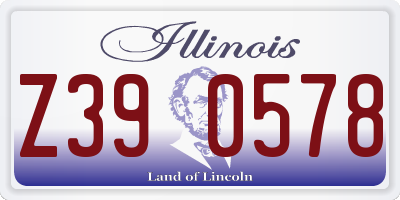 IL license plate Z390578