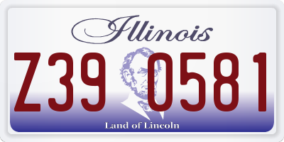 IL license plate Z390581