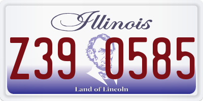 IL license plate Z390585