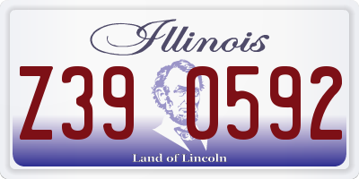 IL license plate Z390592