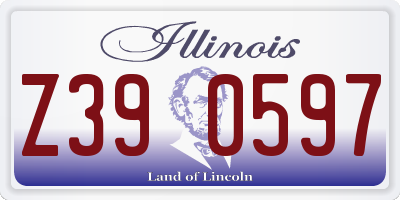 IL license plate Z390597