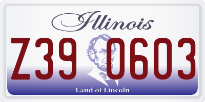 IL license plate Z390603