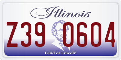 IL license plate Z390604