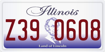 IL license plate Z390608