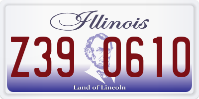 IL license plate Z390610