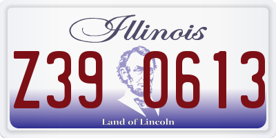IL license plate Z390613