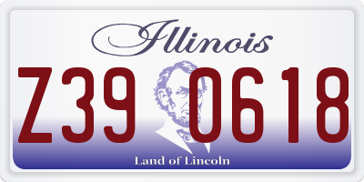 IL license plate Z390618