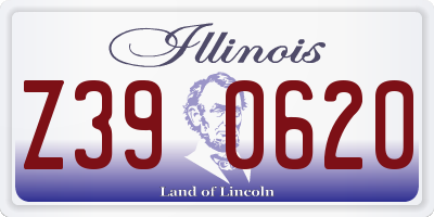 IL license plate Z390620