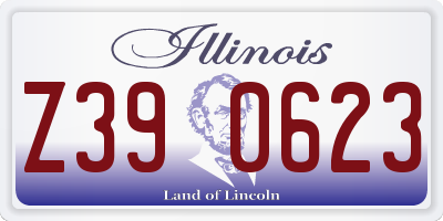 IL license plate Z390623