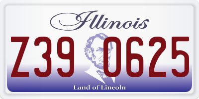 IL license plate Z390625