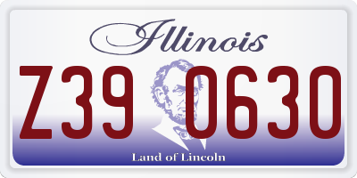 IL license plate Z390630