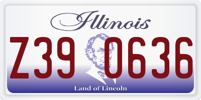 IL license plate Z390636