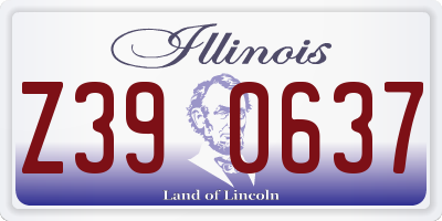 IL license plate Z390637