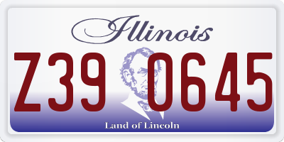 IL license plate Z390645