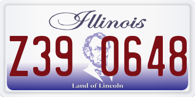 IL license plate Z390648