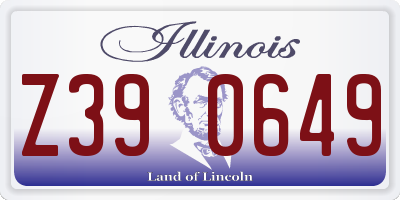 IL license plate Z390649