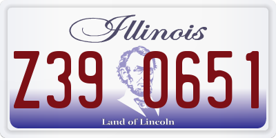 IL license plate Z390651