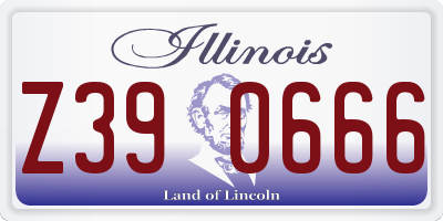 IL license plate Z390666