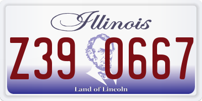 IL license plate Z390667