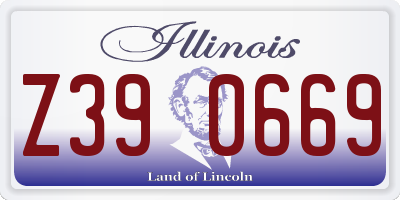 IL license plate Z390669