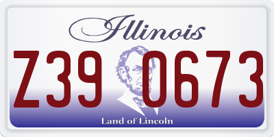 IL license plate Z390673