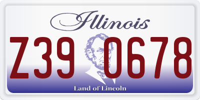 IL license plate Z390678