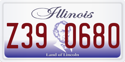 IL license plate Z390680