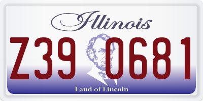 IL license plate Z390681