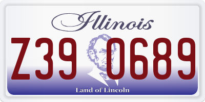 IL license plate Z390689