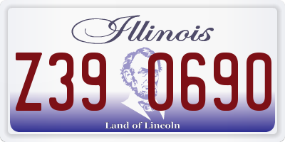 IL license plate Z390690