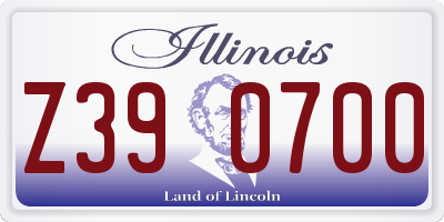 IL license plate Z390700