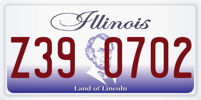 IL license plate Z390702