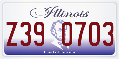 IL license plate Z390703