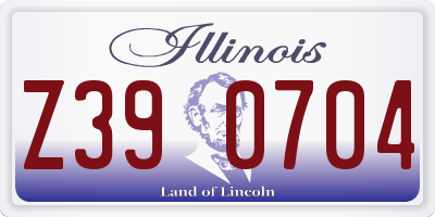 IL license plate Z390704