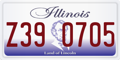 IL license plate Z390705